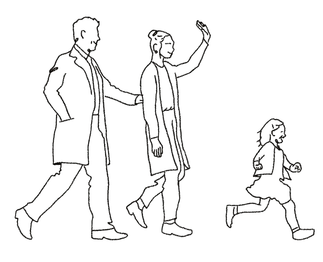 Illustration : visite en famille